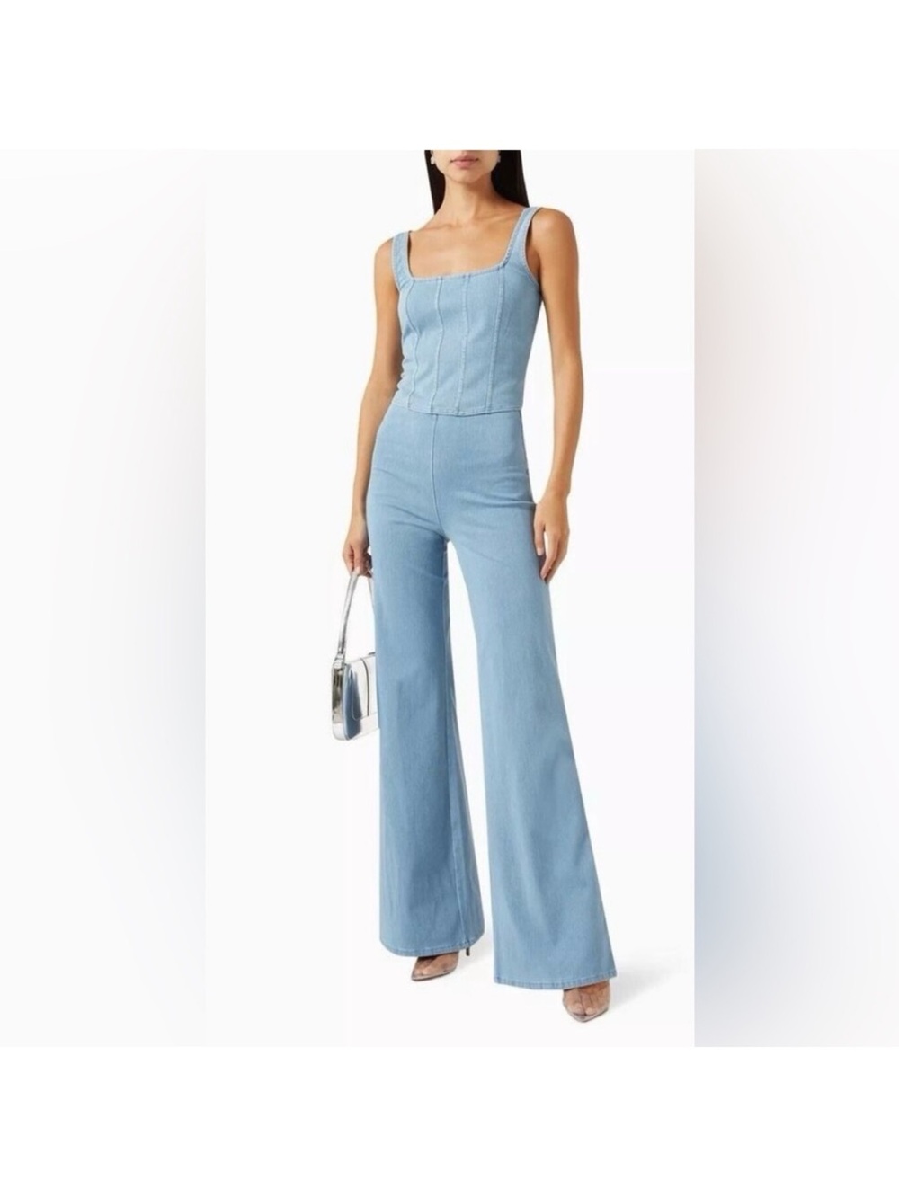 Good American Light Blue Flare Jeans